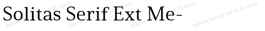 Solitas Serif Ext Me字体转换